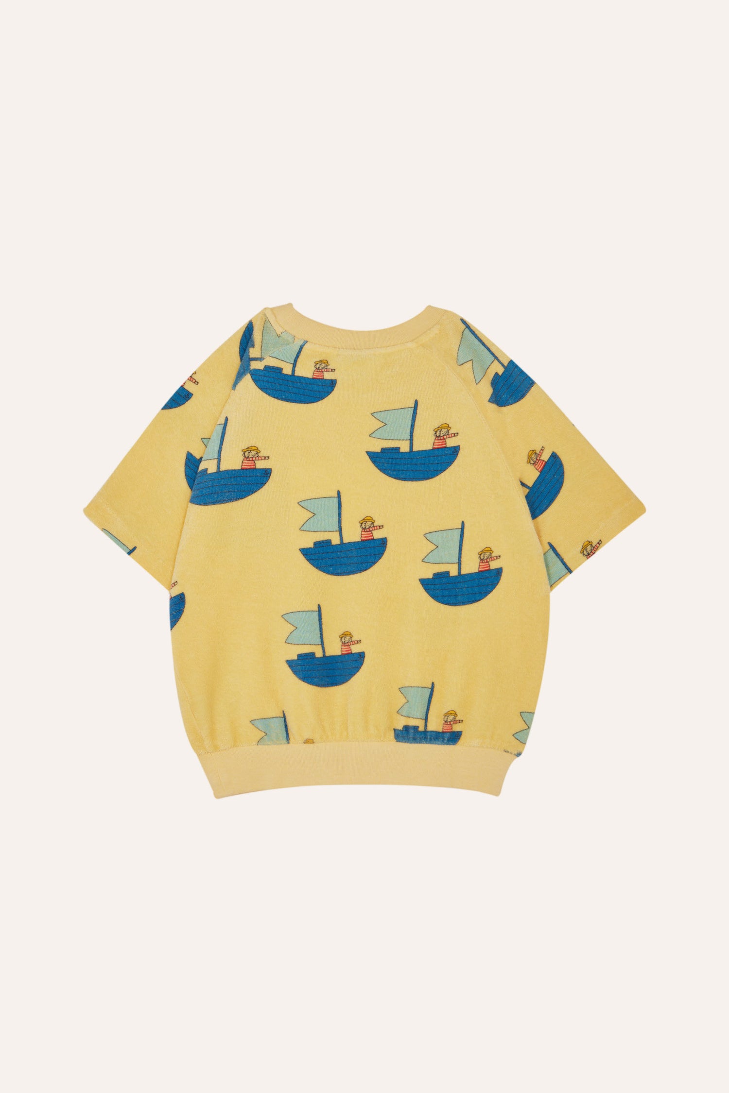 The Campamento Sailor Allover Short Sleeves Kids Sweatshirt - Yellow