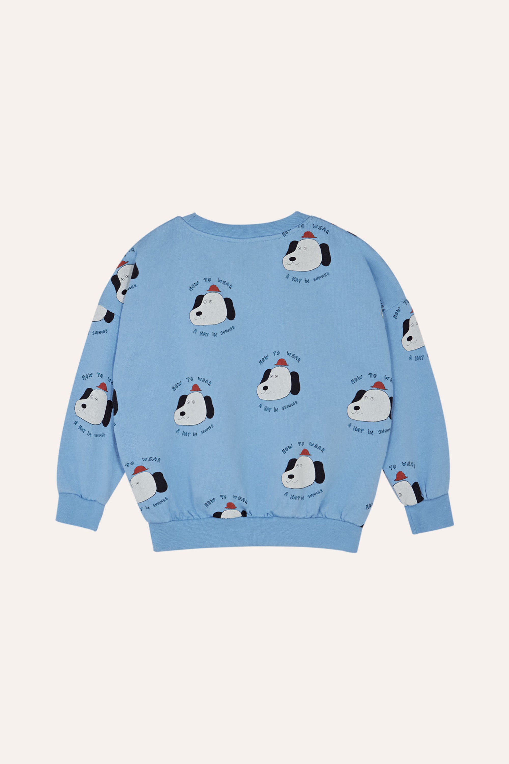 The Campamento Dogs Allover Oversized Kids Sweatshirt - Light Blue