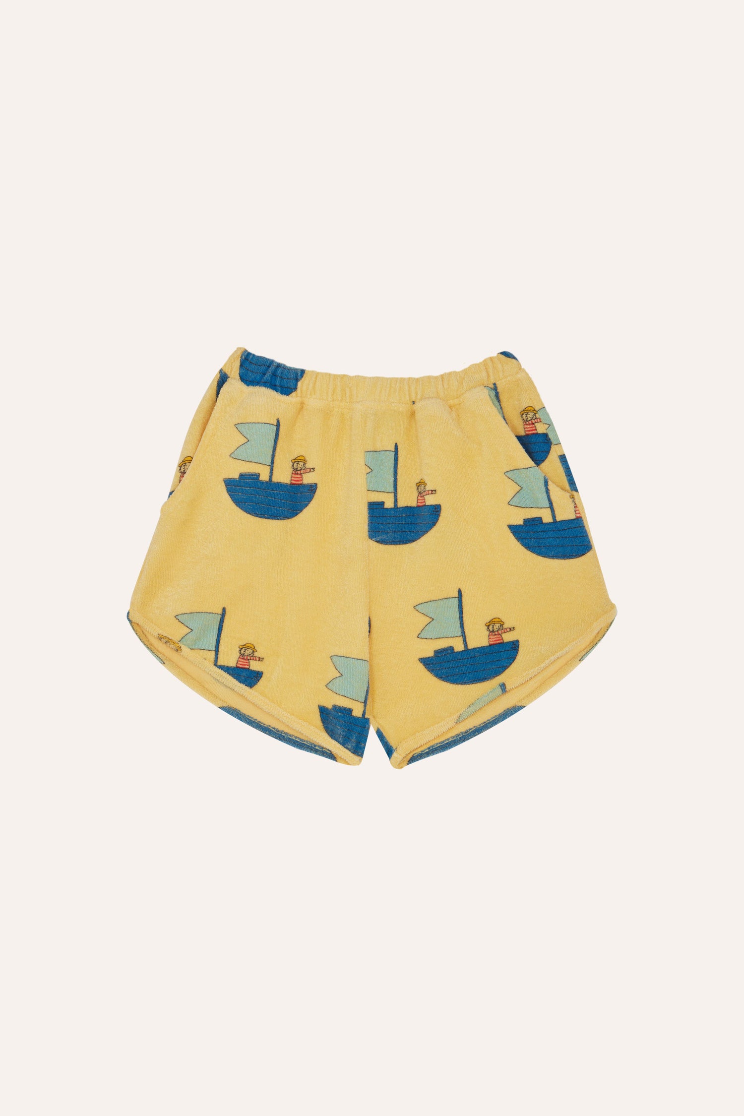 The Campamento Sailor Allover Kids Shorts - Yellow