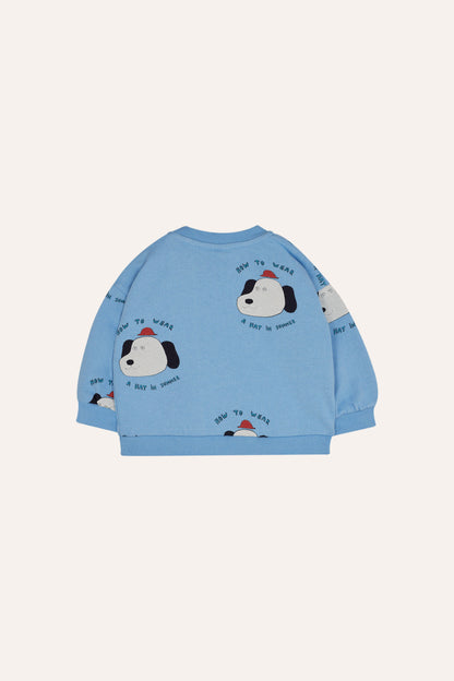 The Campamento Dogs Allover Baby Sweatshirt - Light Blue