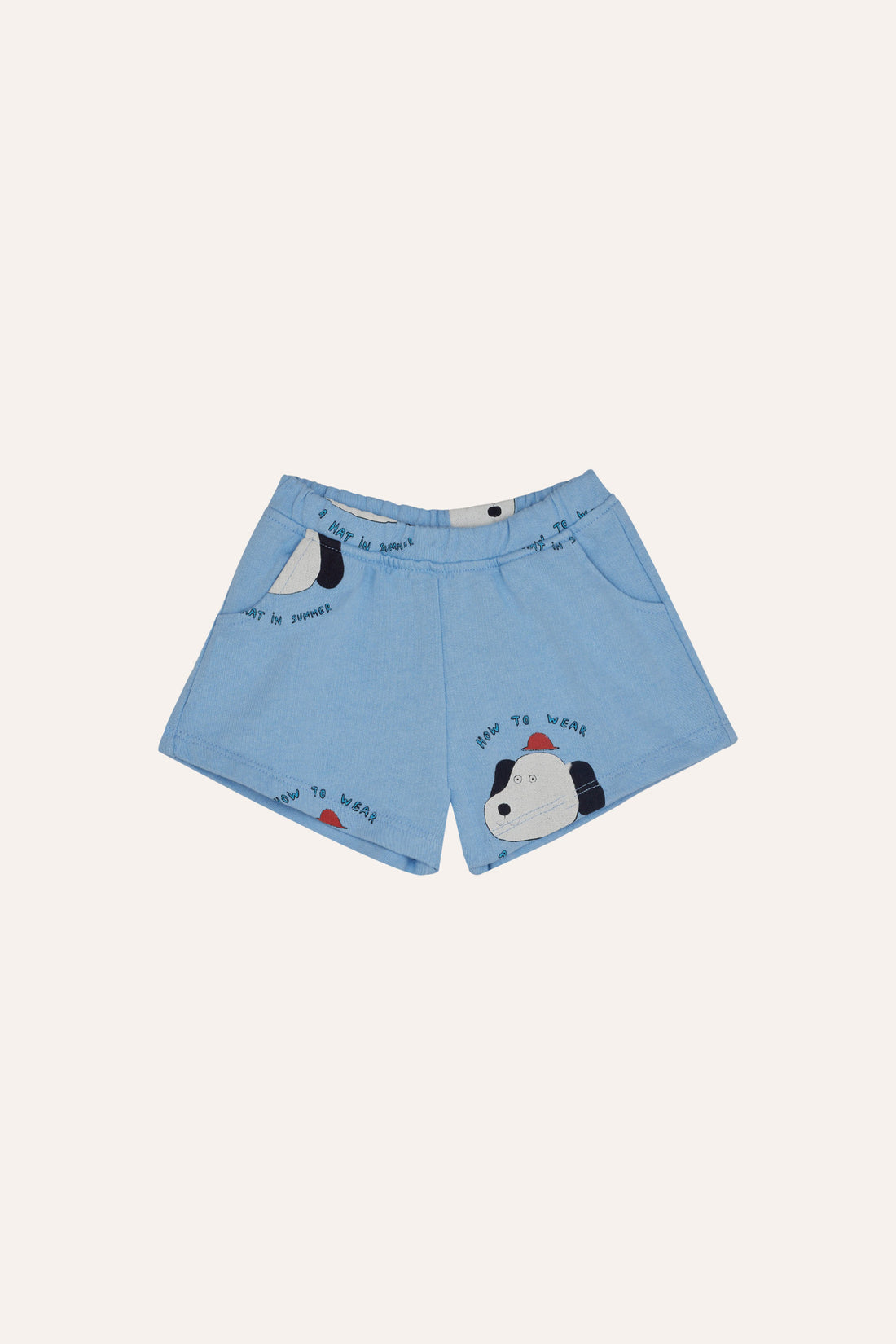 The Campamento Dogs Allover Baby Shorts - Light Blue