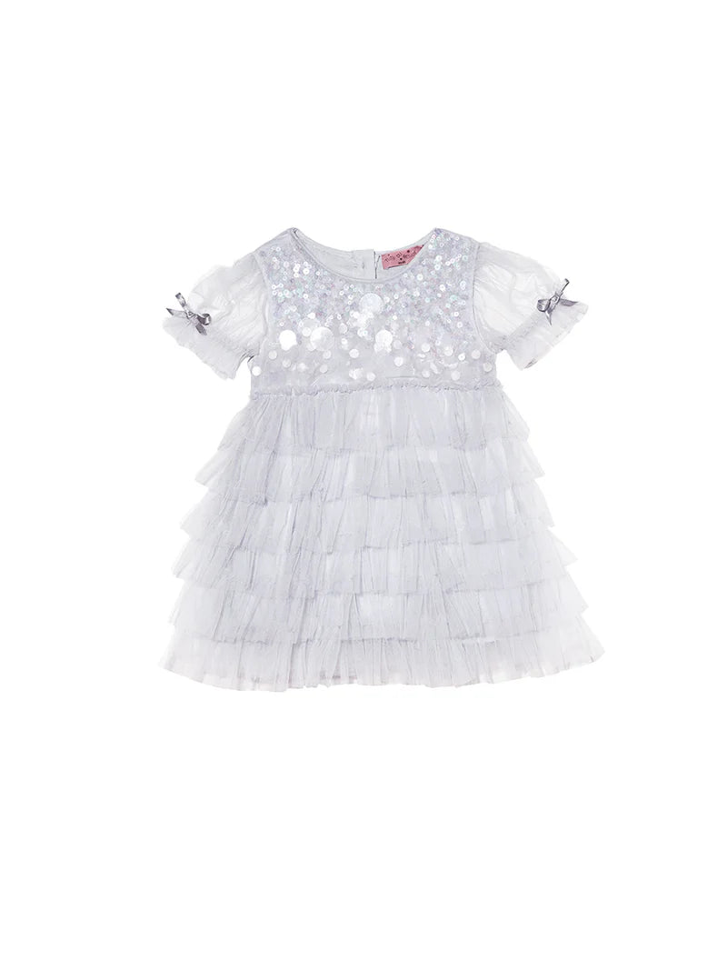 Tutu Du Monde Bebe Twinkling Tulle Dress - Glimmer Blue