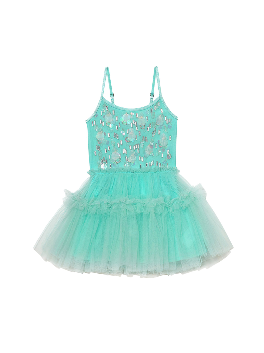 Tutu Du Monde Mixed Media Tutu Dress - Teal Gloss