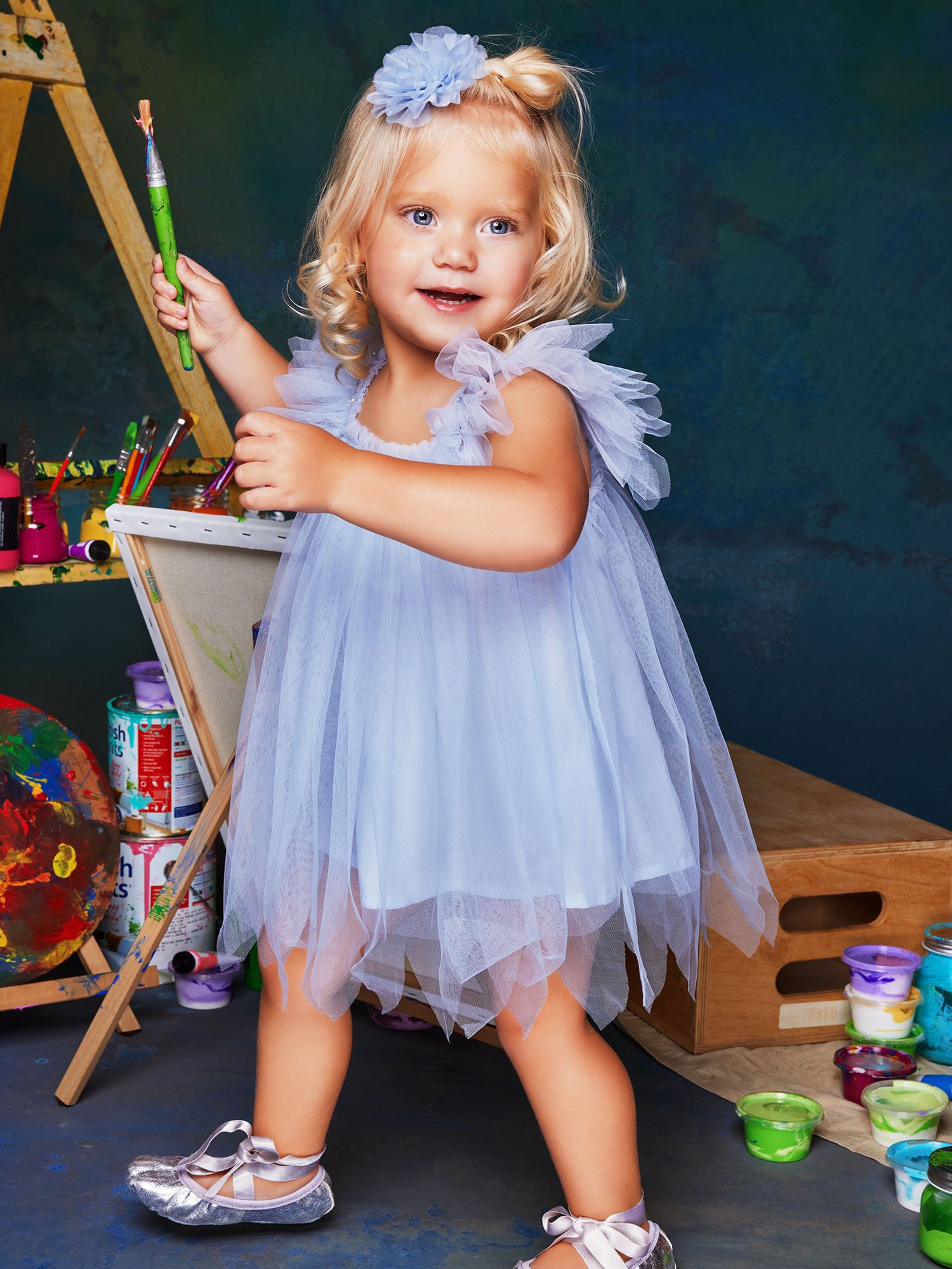 Tutu Du Monde Bebe Masterpiece Tulle Dress - Blue Chill