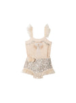 Tutu Du Monde Bebe Golden Ornament Onesie - Mother Of Pearl