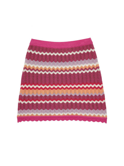 Tutu Du Monde Sparkling Sand Crochet Skirt - Super Pink Mix