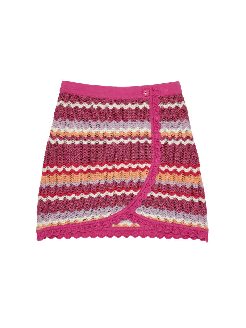 Tutu Du Monde Sparkling Sand Crochet Skirt - Super Pink Mix