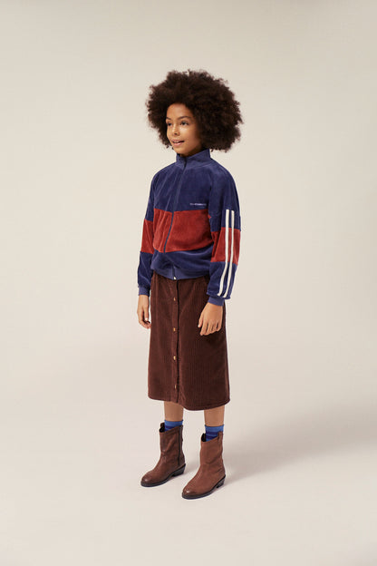 The Campamento Contrasted Kids Zipped Sweatshirt - Blue