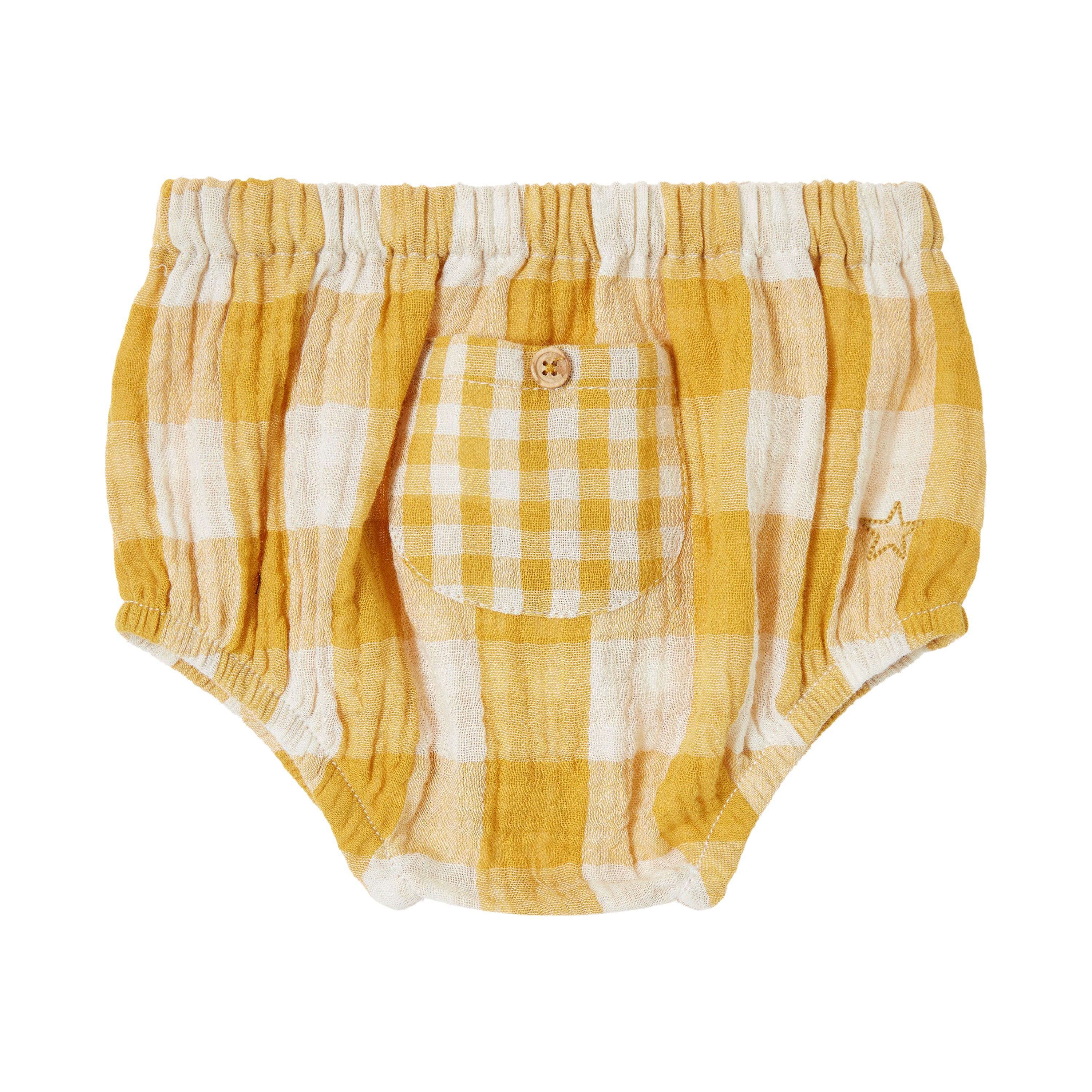 Tocoto Vintage Coulotte Baby Vichy Check - Mustard