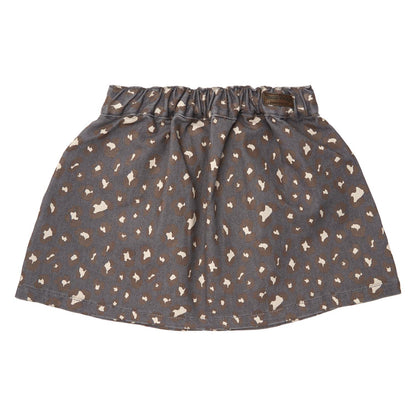 Tocoto Vintage Mini Denim Animal Print Skirt