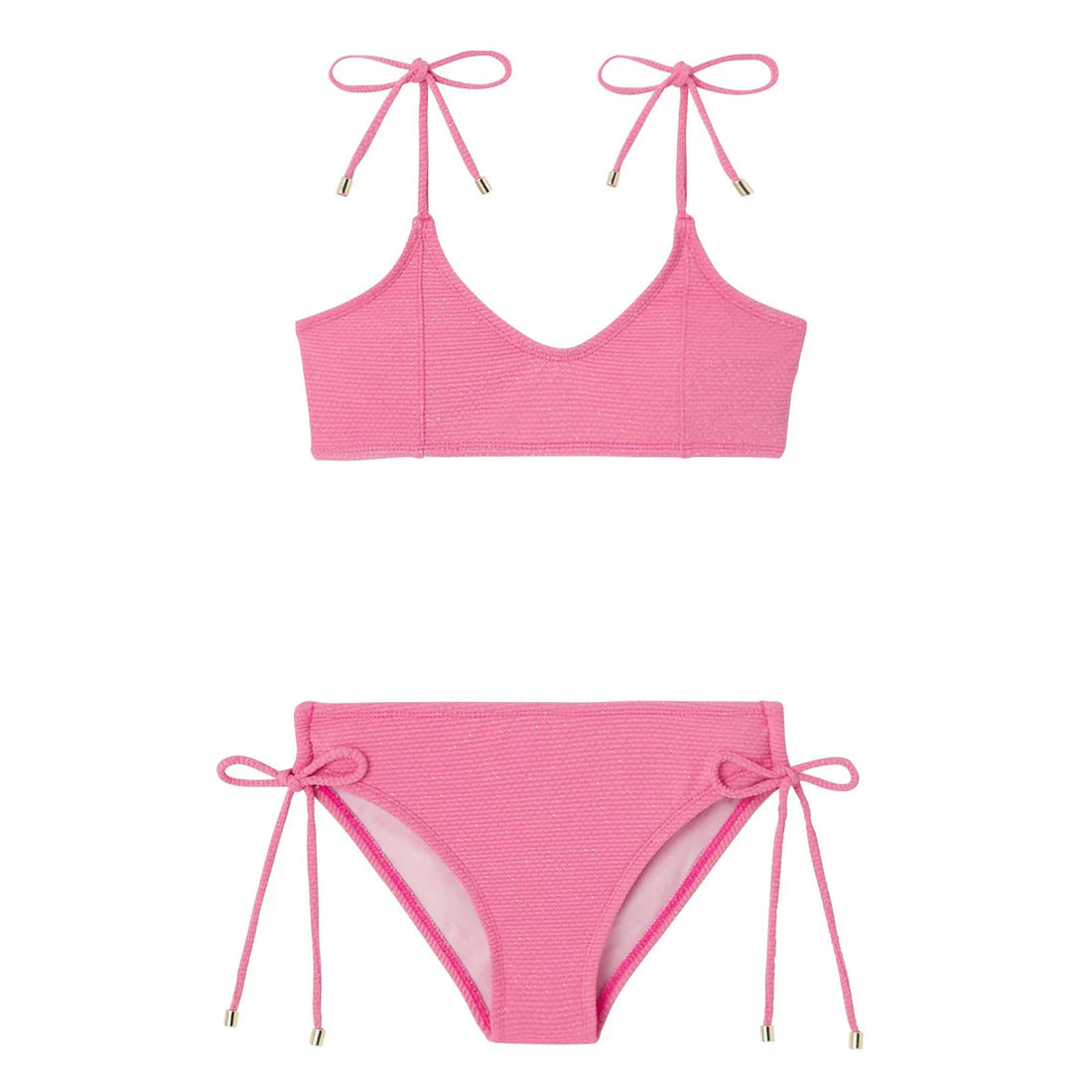 Lison Bahamas Two Pieces Swimsuit - Pink Lurex