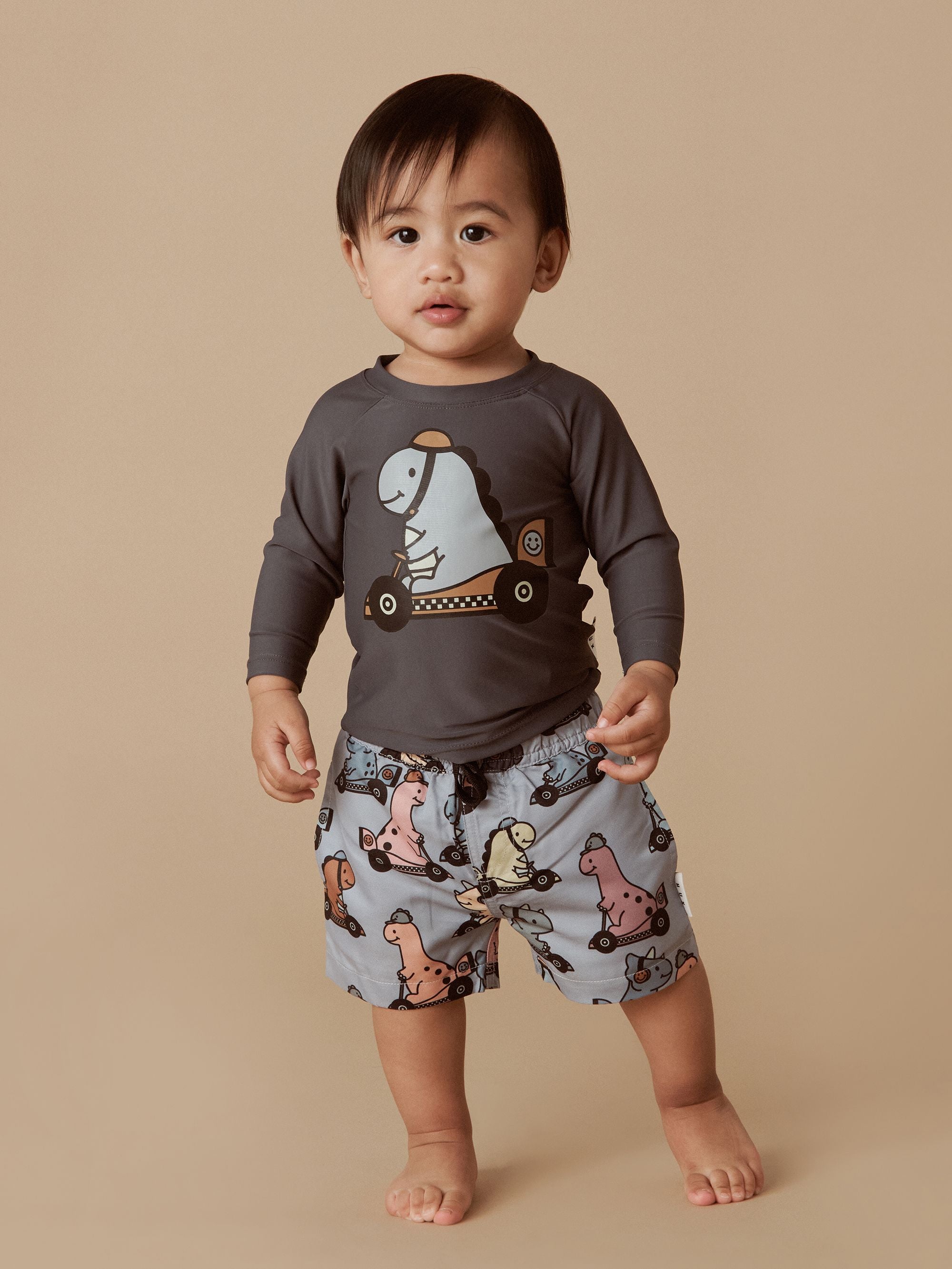 Huxbaby Swim Shorts - Dino Racer