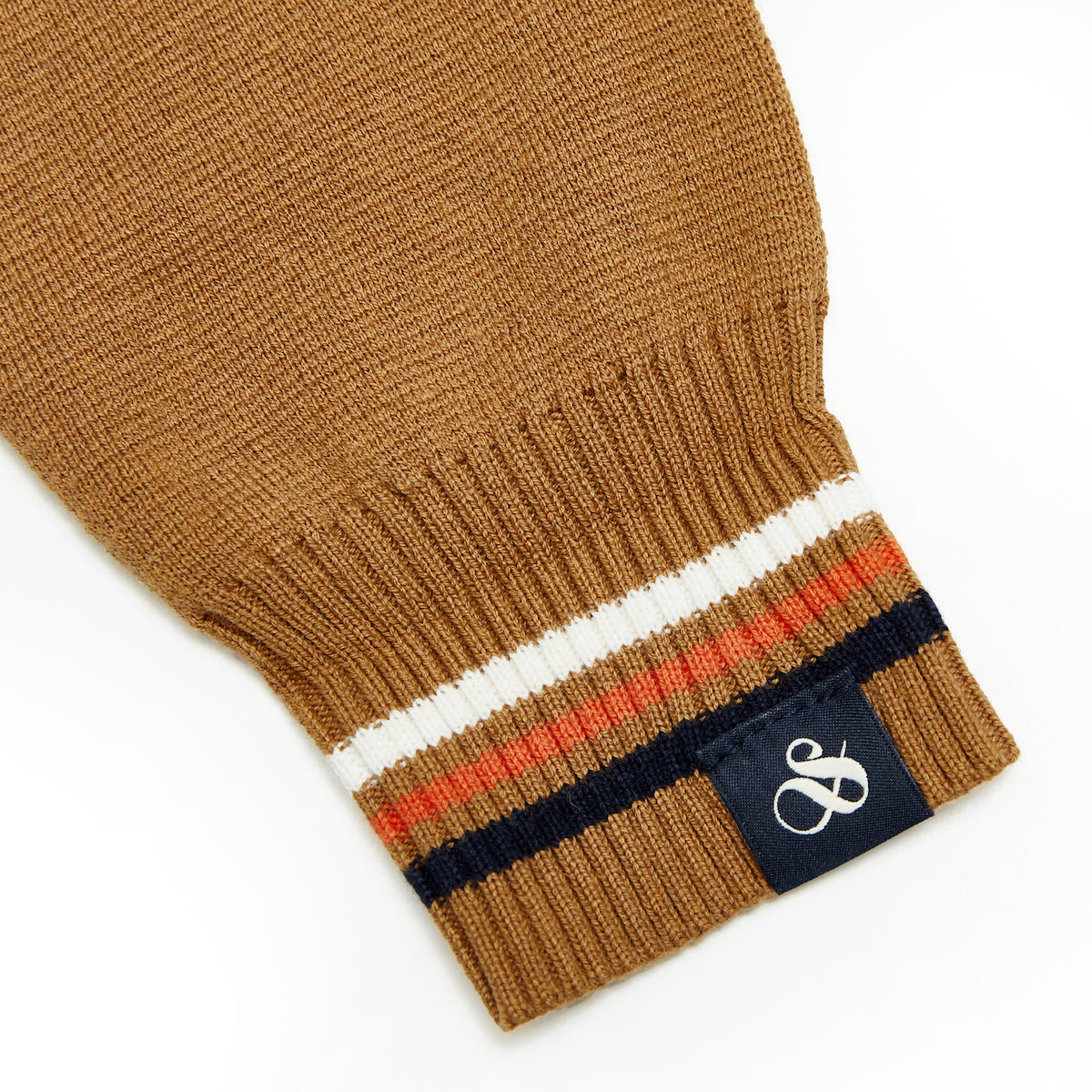 Scotch &amp; Soda Boys Stripe Crewneck - Teak Brown