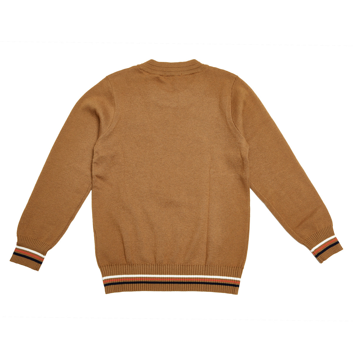 Scotch &amp; Soda Boys Stripe Crewneck - Teak Brown