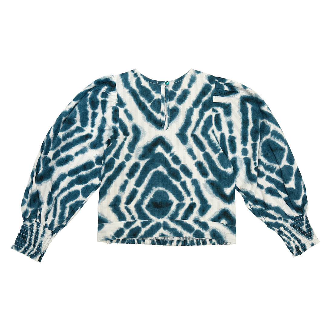 Scotch &amp; Soda Girls Long Sleeved Top - Teal Ikat