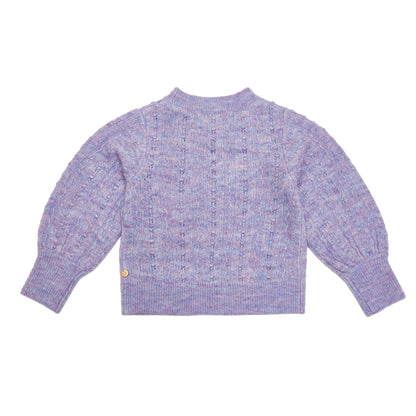 Scotch &amp; Soda Girls Knitted Structured Pullover - Lavander Mel