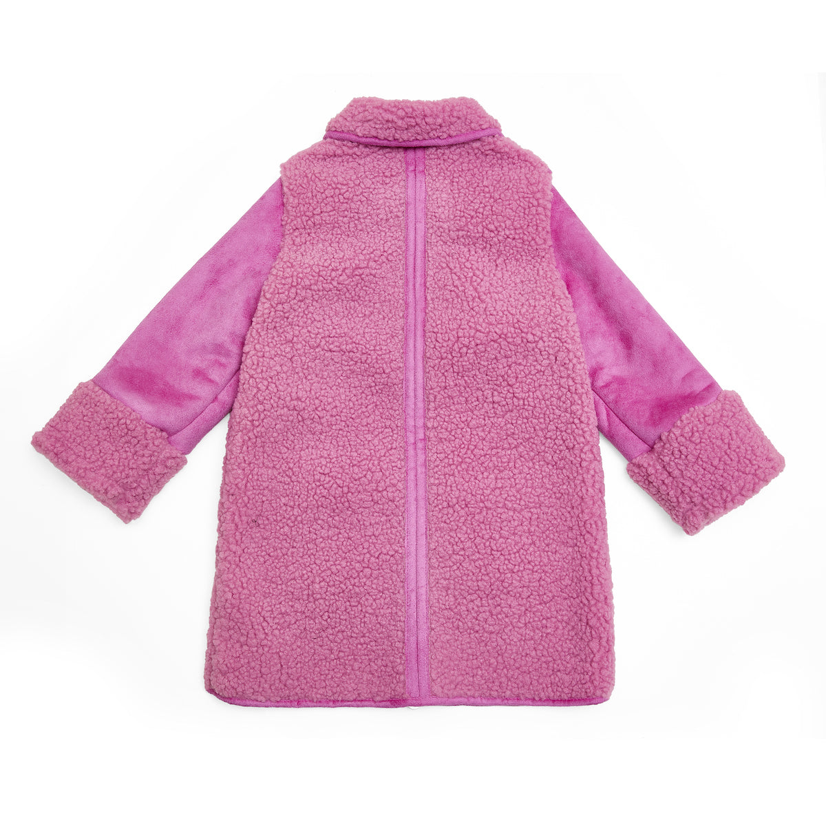 Scotch &amp; Soda Girls Longer Length Teddy Jacket - Fuchsia