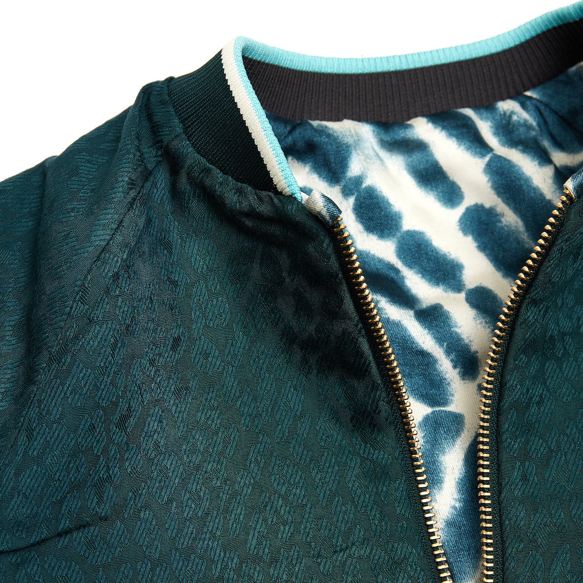 Scotch &amp; Soda Girls Reversible Bomber Jacket - Teal Ikat