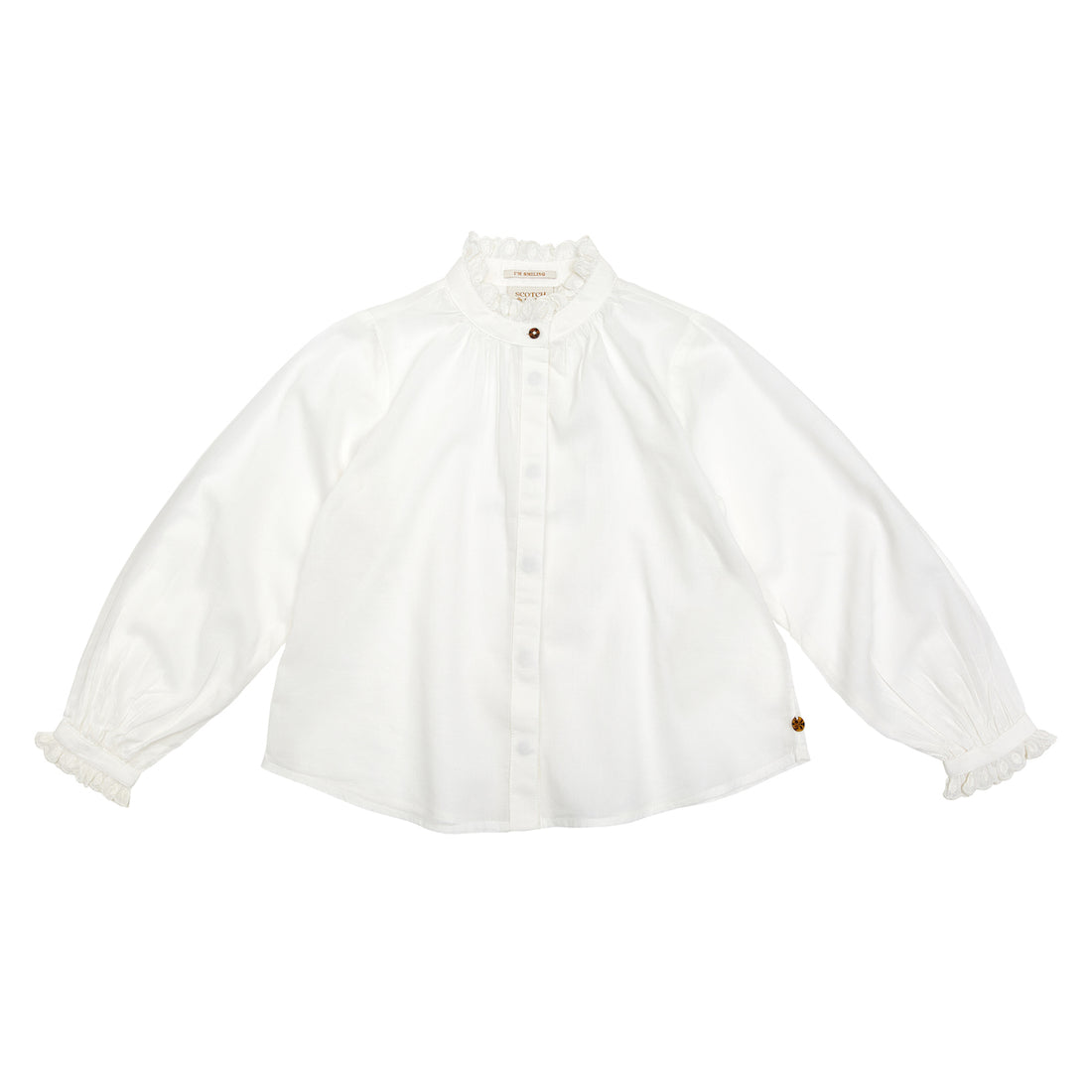 Scotch &amp; Soda Girls Long Sleeved Shirt - Off White