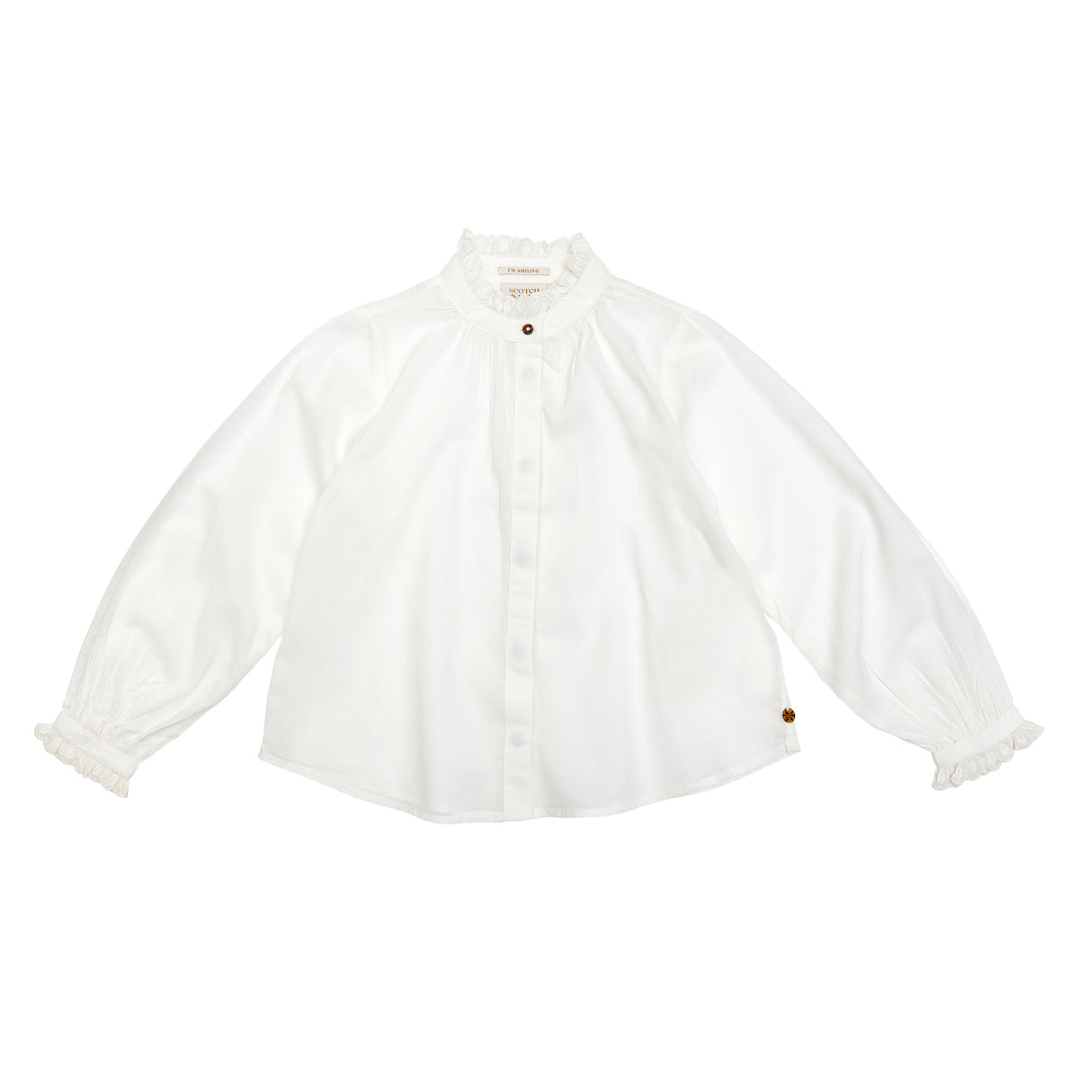 Scotch &amp; Soda Girls Long Sleeved Shirt - Off White