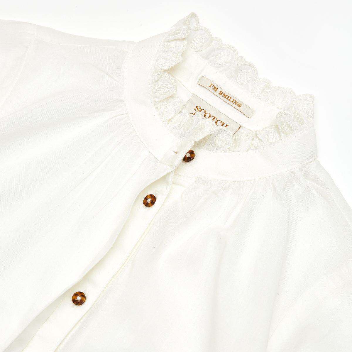 Scotch &amp; Soda Girls Long Sleeved Shirt - Off White