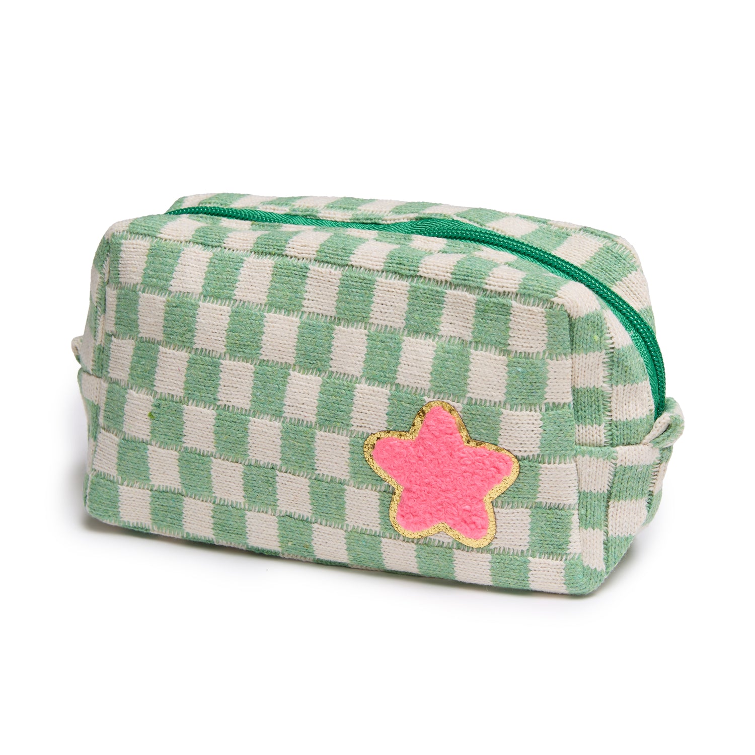 Malibu Sugar Cosmetic Pouch - Green Check