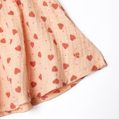 Tocoto Vintage Girl Heart Print Shorts - Pink