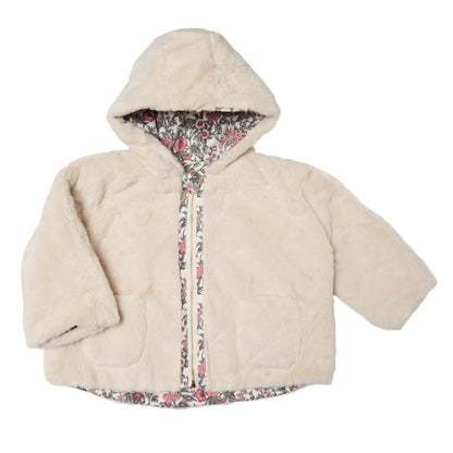 Louise Misha Felvet Reversible Coat - Ivory Enchanted Fields