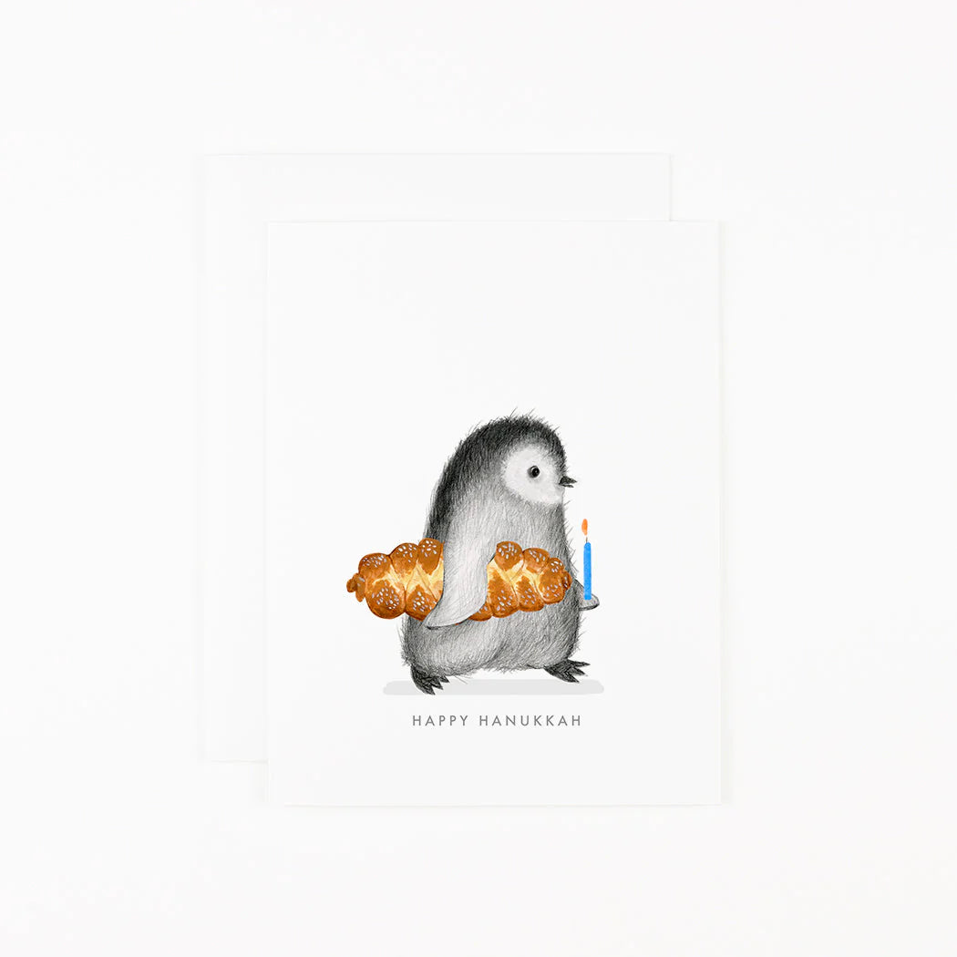 Dear Hancock Hanukkah Penguin Greeting Card