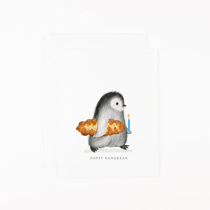 Dear Hancock Hanukkah Penguin Greeting Card