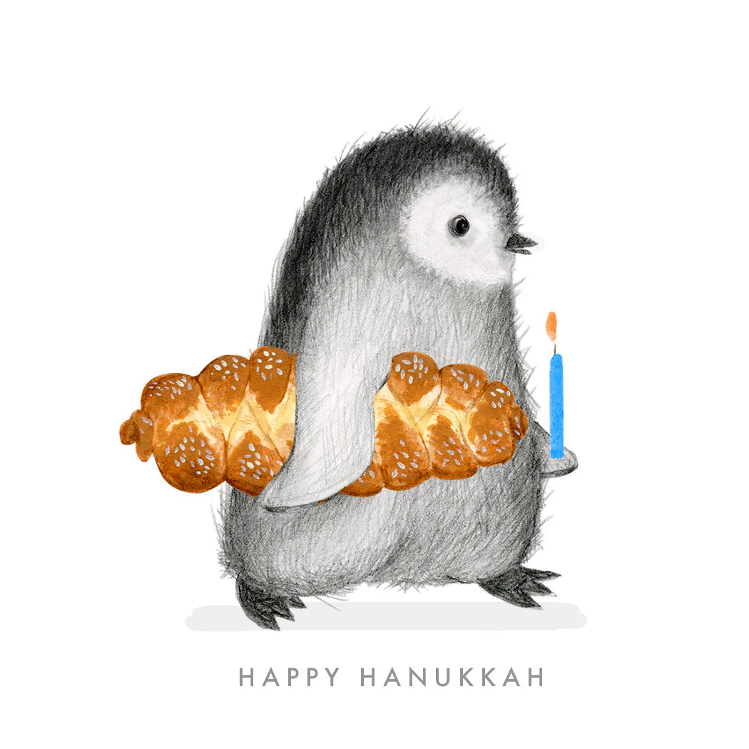 Dear Hancock Hanukkah Penguin Greeting Card