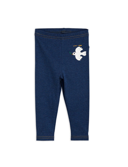 Mini Rodini Peace Dove Baby Leggings - Blue