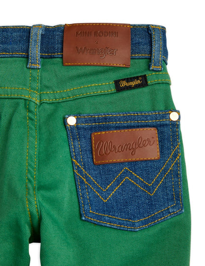 Mini Rodini Flared Denim Jeans - Green