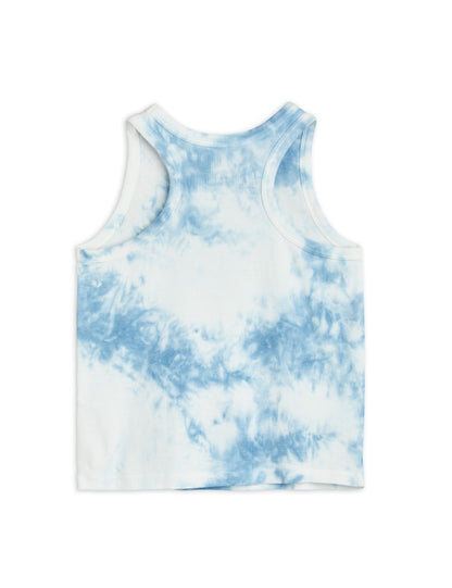 Mini Rodini Peace Tie Dye Tank - Blue