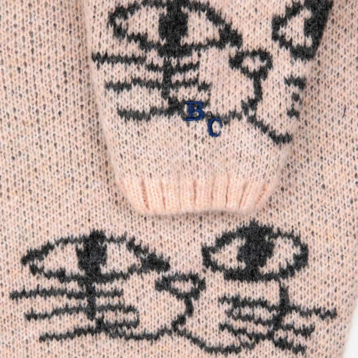 Bobo Choses Smiling Cat All Over Jacquard Jumper