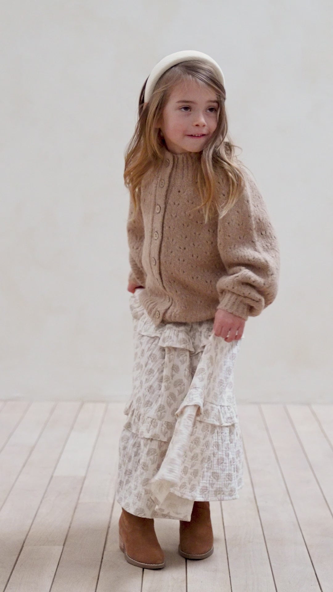 Rylee + Cru Tulip Cardigan - Sand