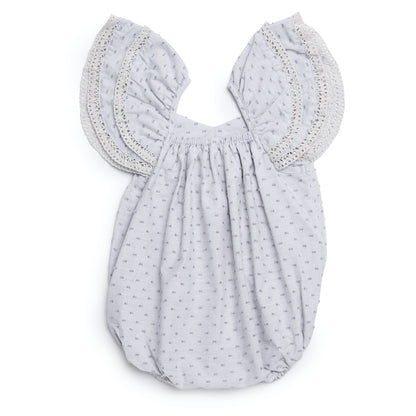 Rylee + Cru Roxy Romper - Dusty Blue