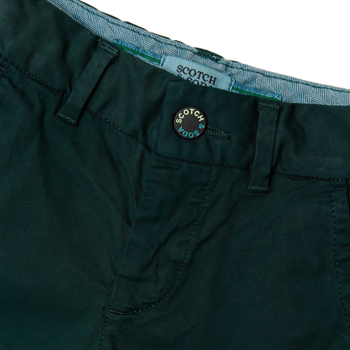 Scotch &amp; Soda Boys Chino Shorts - Bot Green