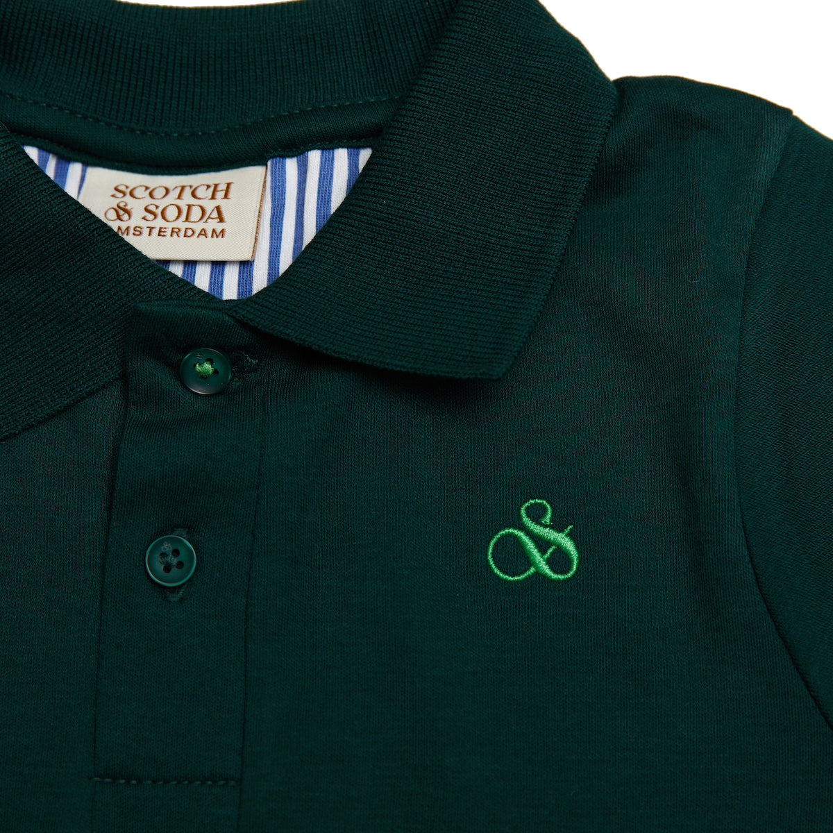 Scotch &amp; Soda Boys Pima Cotton Polo - Bot Green