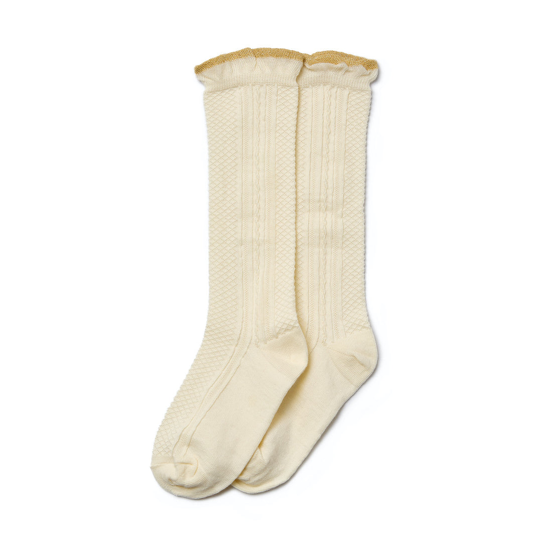 Louise Misha Chatma Socks - Cream Lurex