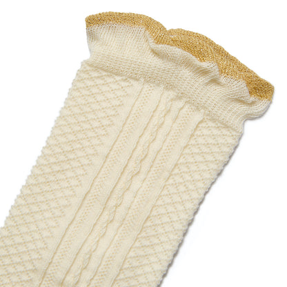 Louise Misha Chatma Socks - Cream Lurex