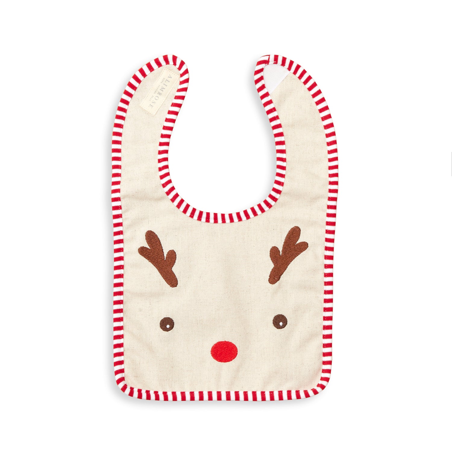 Alimrose Reindeer Bib - Linen