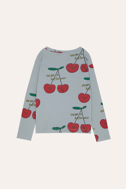 The Campamento Cherries Kids Long Sleeve T-Shirt - Blue