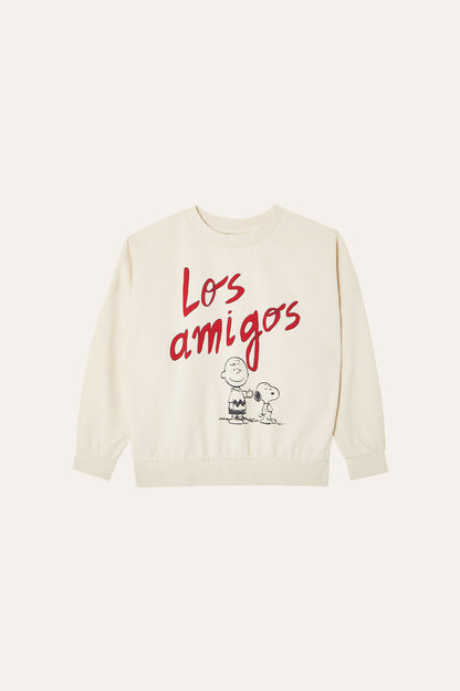 The Campamento Los Amigos Oversized Kids Sweatshirt - White