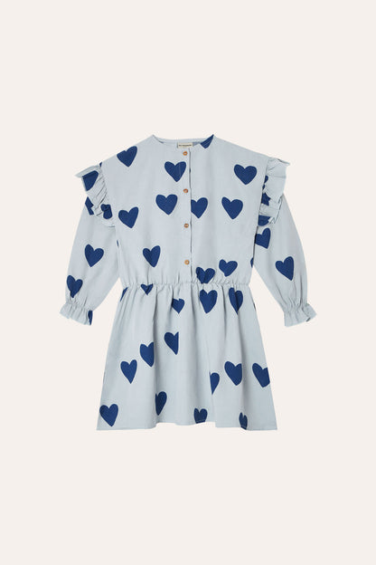 The Campamento Hearts Kids Dress - Blue