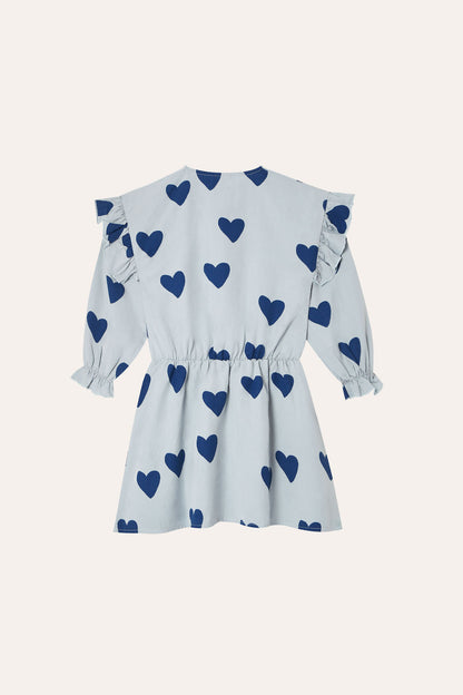 The Campamento Hearts Kids Dress - Blue