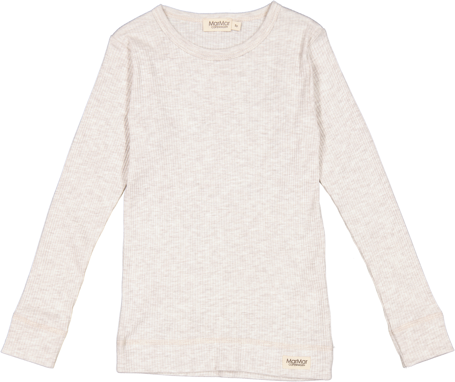 MarMar Copenhagen Plain Longsleeve Top - Beige Melange