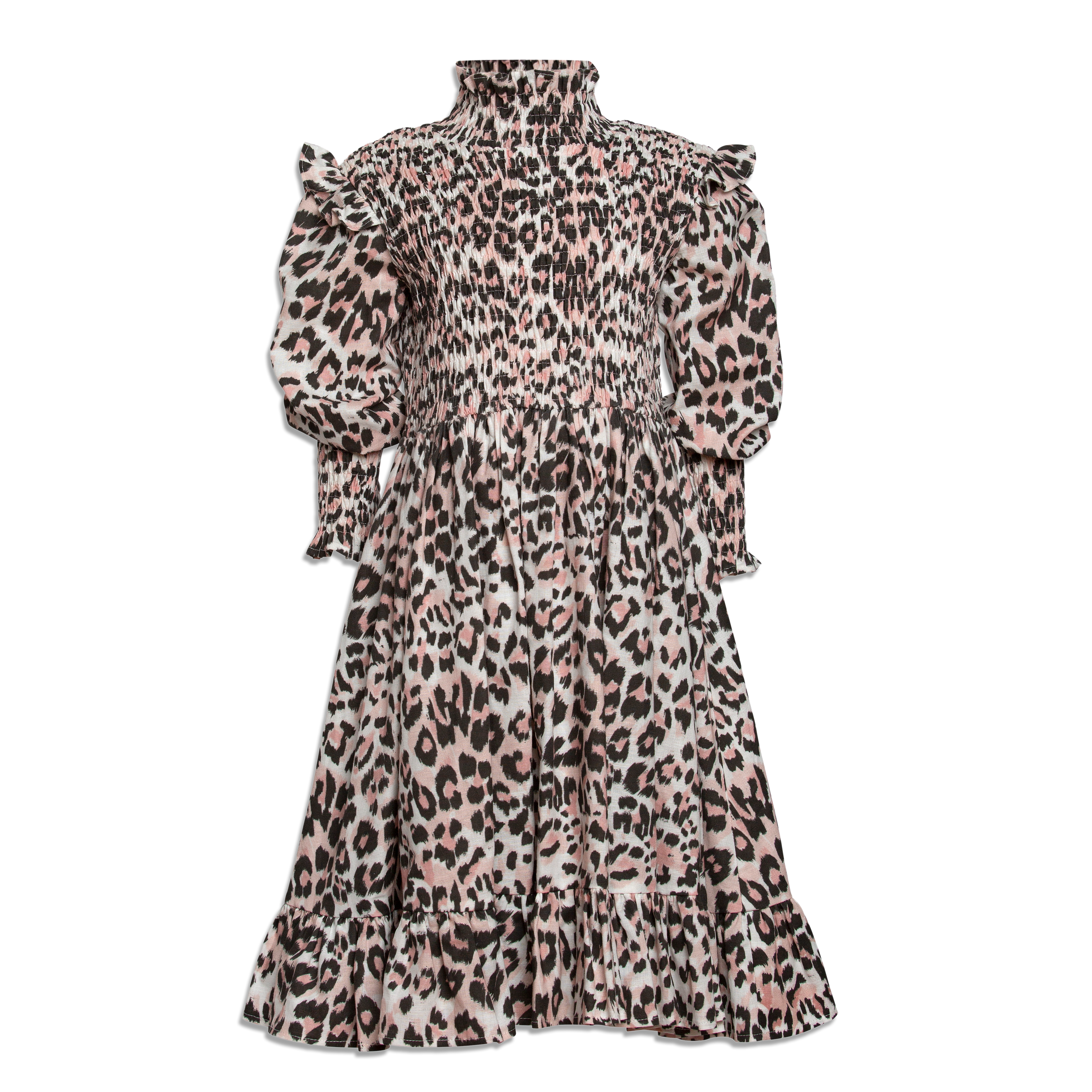 Petite Amalie Shirred Dress - Animal