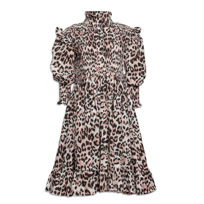 Petite Amalie Shirred Dress - Animal