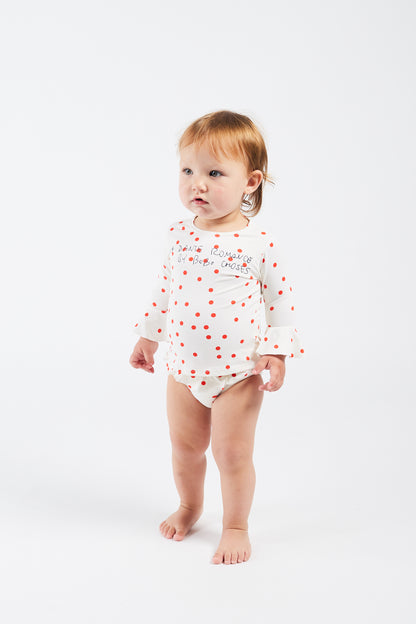 Bobo Choses Dots Ruffle Swim Top